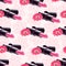 Seamless pattern, cosmetics for lips.