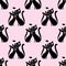 Seamless pattern Couple of lovers of cats