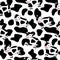 Seamless pattern of cows. Vector illustration. Background.