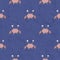 Seamless pattern crabs background.