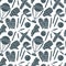 Seamless pattern with cricket game elements