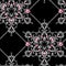 Seamless pattern with crossed silver chains and David star