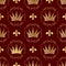 Seamless pattern. Crowns and symbols of royalty. Background for your ideas. Vector