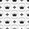 Seamless pattern. Crowns and symbols of royalty. Background for your ideas. Vector