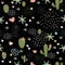 Seamless Pattern with Cute Apples on cute background