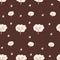 Seamless pattern with cute boho winter trees.
