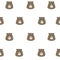 Seamless pattern cute brown bear