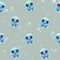 Seamless pattern with cute cartoon baby octopus