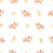 Seamless pattern with cute cartoon birds.