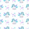 Seamless pattern with cute cartoon pegasus