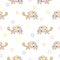 Seamless pattern with cute cartoon tortoise.