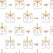 Seamless pattern with cute caticorn. Kids print. Vector