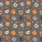 Seamless pattern with cute cats