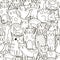 seamless pattern cute cats pictures