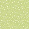 Seamless pattern with cute chamomile flowers on light green background