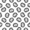 Seamless pattern - cute doodle hedgehog