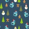 Seamless pattern with cute dragons Christmas design. Chinese New Year background with dragons for 2024