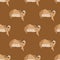 Seamless pattern with cute eating sloth