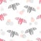 Seamless pattern with cute flying bats.