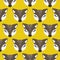 Seamless pattern with cute foxes white scandinavian style background.