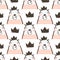 Seamless pattern with cute girl bear bears princess . Perfect for fabric,textile.Vector background