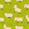 Seamless pattern with cute goats