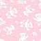 Seamless pattern with cute hand draw teddy bears in skirts sketch style