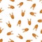 Seamless pattern of cute hand drawn sleeping deer. Cartoon zoo. Vector illustration. Animal for the design of children`s