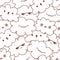 Seamless pattern of cute kawaii clouds with emoji
