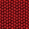 Seamless pattern with cute Kawaii pomegranate with wink eyes and pink cheeks, on black background trend of the season. Can be used