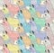 Seamless pattern with cute lamas or alpacas