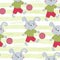 Seamless pattern with cute littel rabbit. hand drawn vector illustration