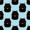 Seamless pattern with cute maneki neko