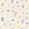 Seamless pattern with cute meadow flowers