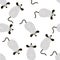 Seamless pattern with cute mouses in scandinavian style. Creative childish background for fabric, textile.