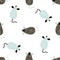 Seamless pattern with cute mouses in scandinavian style. Creative childish background for fabric, textile.