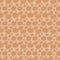 seamless pattern, cute orange pumpkins on a magical beige gentle background. autumn atmosphere concept