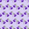 Seamless pattern. Cute pattern in flower. Purple bells. Light violet background. Ditsy floral