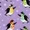 Seamless pattern with cute penguins.