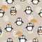 Seamless pattern with cute penguins. Baby print