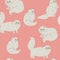 Seamless pattern with cute persian cats. Vector graphics