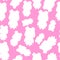 Seamless pattern with cute piggy in dress, pink pattern,