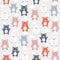 Seamless pattern of cute piglets