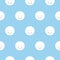 Seamless pattern with cute pills tablet. Simple flat vector illustration on blue background.