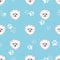 Seamless pattern with cute pomeranian puppy.