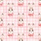 Seamless pattern with cute rabbits 1