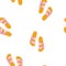 Seamless pattern with cute sandals, vector illustration