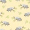 Seamless pattern with cute sleeping koala bears