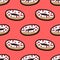 Seamless pattern with cute sweets Donut