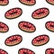 Seamless pattern with cute sweets Donut
